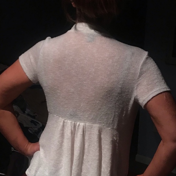 Sexy White Cardigan, can tie in front - Picture 2 of 2